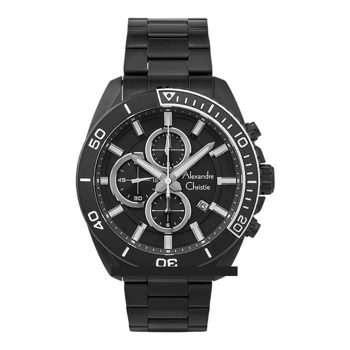 Alexandre Christie AC 6543 MC BIPBA Chronograph Men Full Black
