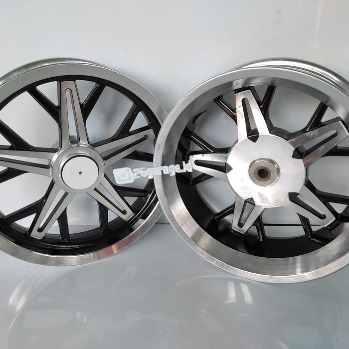 velg rotora mio sporty soul fino black silver polish
