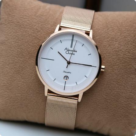 Jam Tangan Pria Alexandre Christie AC 8627 Original - Rosegold