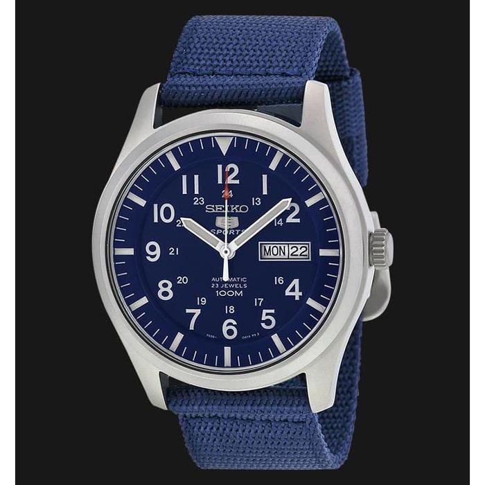 Seiko 5 Sports SNZG11K1 Automatic Blue Nylon Stainless Steel Case