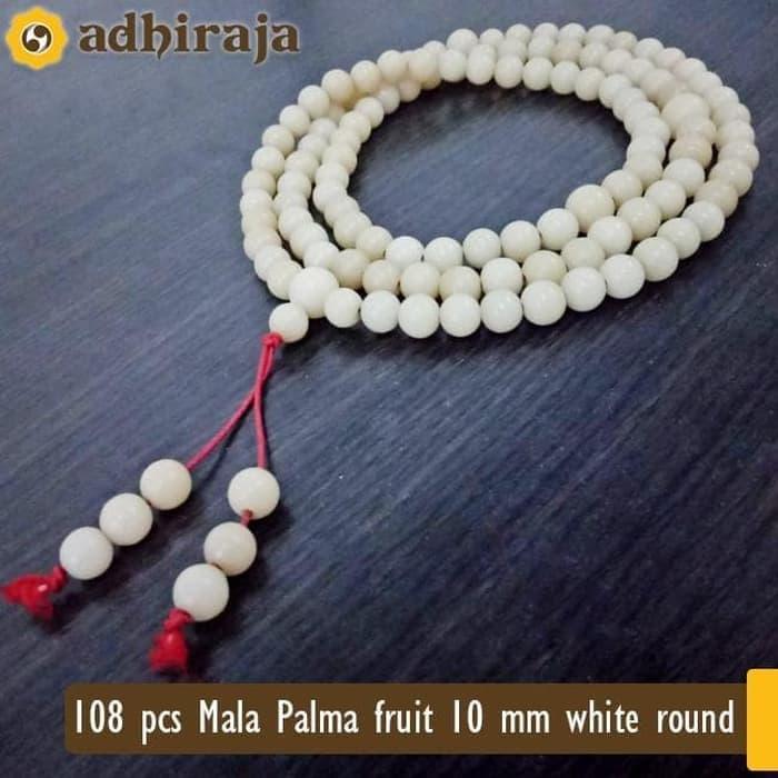 Tasbih buddha Palma fruit 10 mm 108pcs White Round