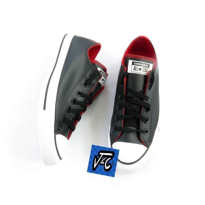 Sepatu Converse Chuck Taylor All Star Ox Leather Black University