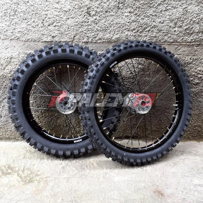 Wheelset Trail 21 18 Ban Dunlop KLX Dtracker 150 Velg Expedition