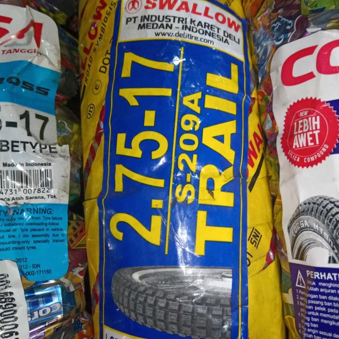 Ban Luar Motor Trail 17 Swallow Ukuran 275-17 S 209 Trail Non Tubeless