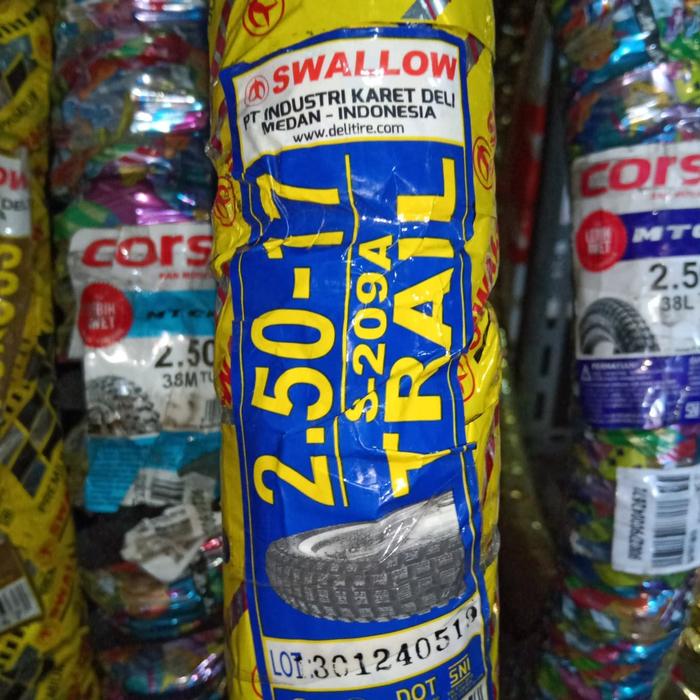 Ban Luar Motor Trail 17 Swallo Uk. 250-17 S 209 Trail, Non Tubeless