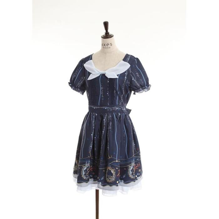 AXES FEMME Marine Pattern Sailor Dress - Navy