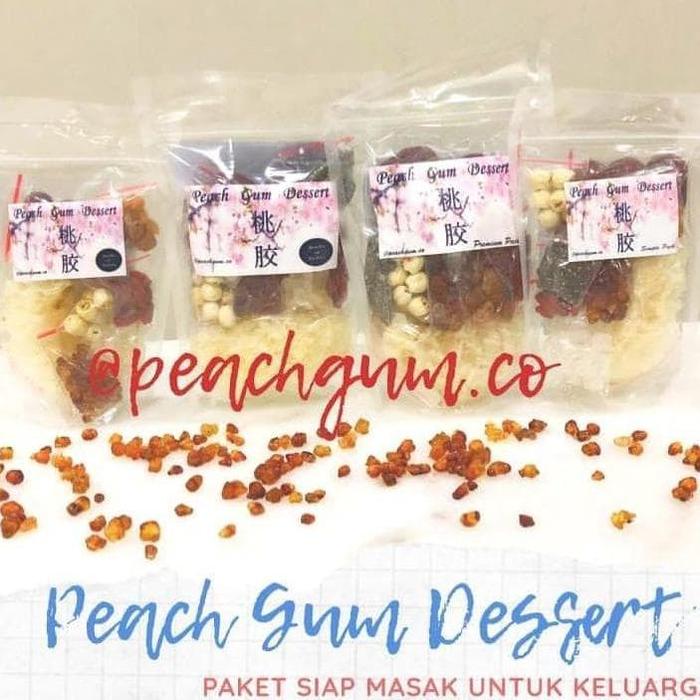 Peach Gum Dessert ( Grade Super A+) Siap Masak 9-10 Bahan Komplit