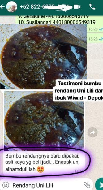 Bumbu Praktis & Lengkap Rendang Uni Lili