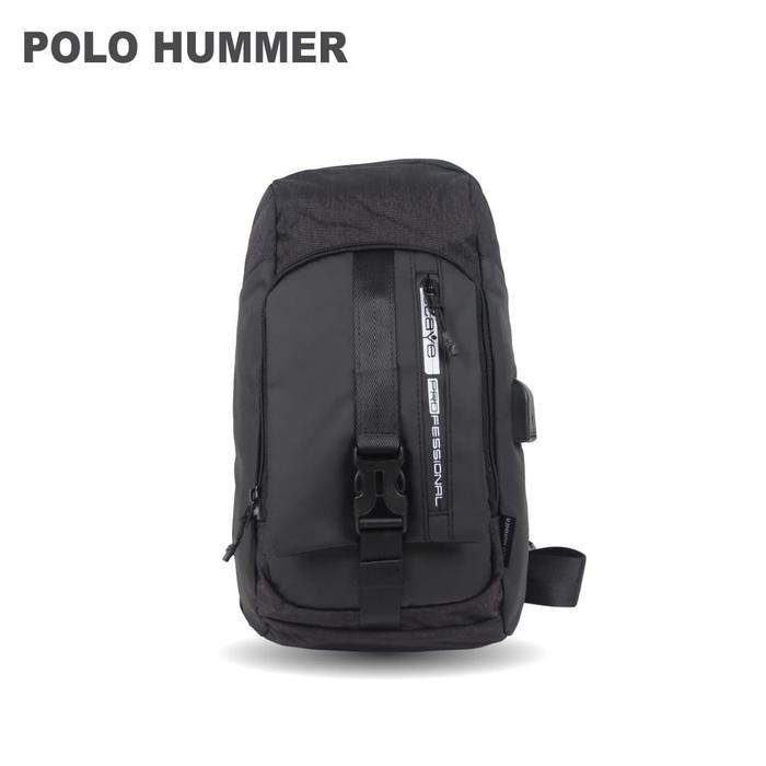 Tas slempang Pria impor Polo Hummer - PH 3253- sling bag USB
