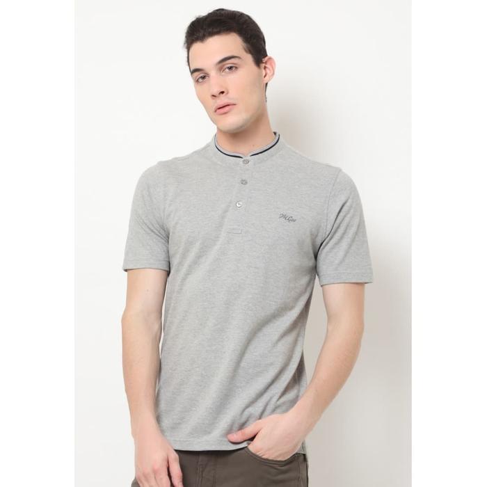 Kaos Koko Lengan Pendek Asli MGee 3451C Alfa Light Grey