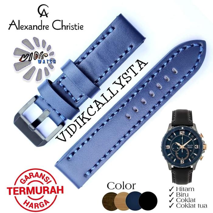 Tali Jam tangan asli Alexandre Christie 6505 Strap AC 6505