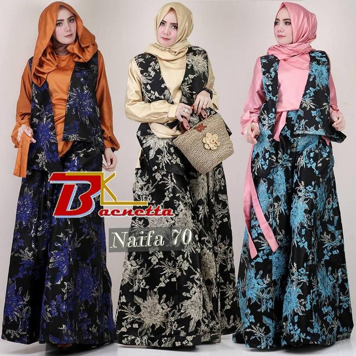 Setelan Celana Kulot Blouse Jilbab Baenetta Ori. Baju Muslim Casual