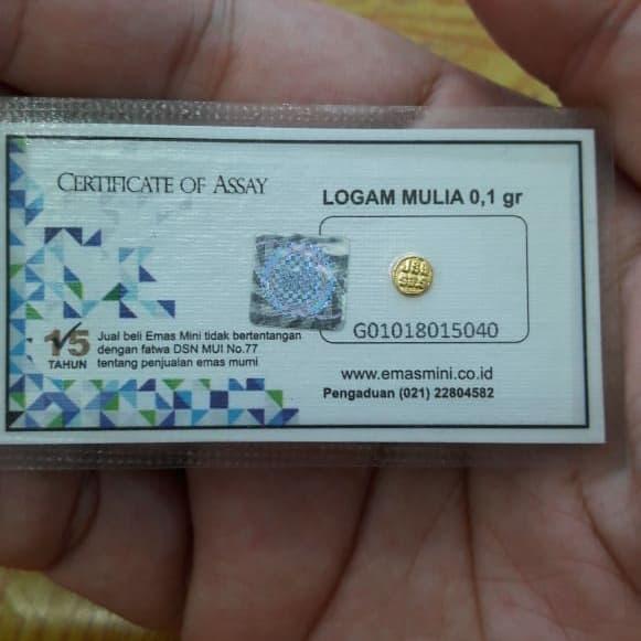 emas mini pecahan kecil 0,1gram,02gram,0,3gram,0,4gram