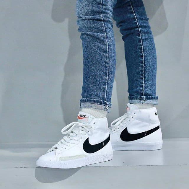 NIKE BLAZER MID PRM “WHITE/BLACK ” ORIGINAL MADE INDONESIA