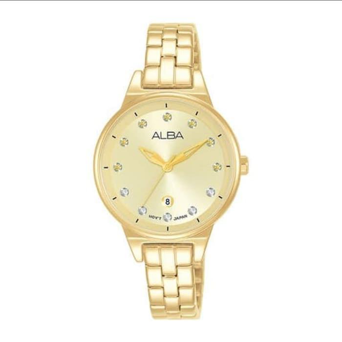 Jam Tangan ALBA Ladies Wanita AH7U42X1 AH7U42 Gold Original