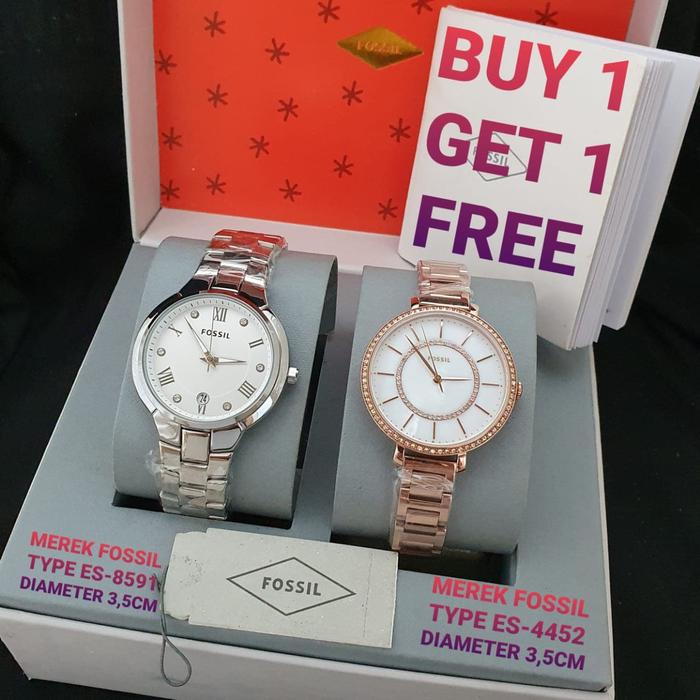 Jam Wanita Fossil ES 4452 F.RoseGold Buy 1 Free 1 Ori BM 35mm Fullset