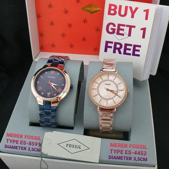 Jam Wanita Fossil ES 4452 Diamond Buy 1 Free 1 Ori BM 35mm Fullset