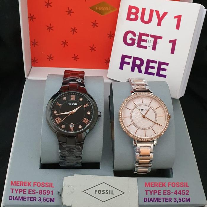 Jam Wanita Fossil ES 4452 Rose Buy 1 Free 1 Ori BM 3.5cm Fullset