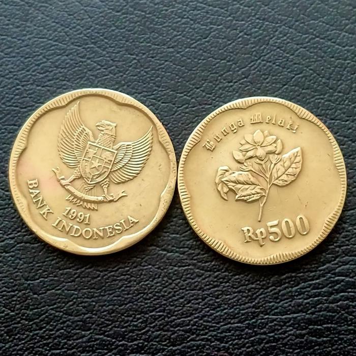 Koin 500 melati tahun 1991