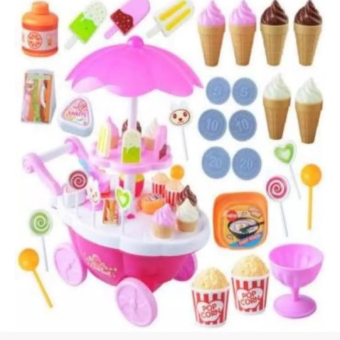 Mainan grobak es krim besar