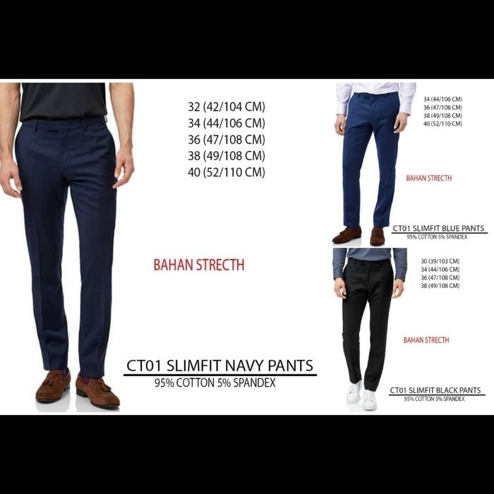 Celana Bahan Charles Tyrwhitt Slimfit CT01