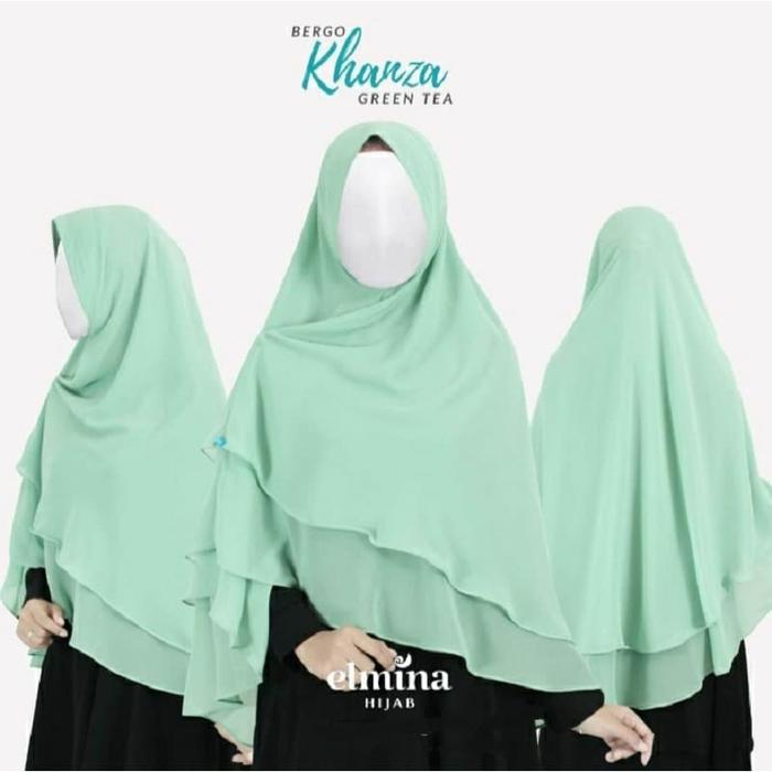 BERGO KHANZA warna GREEN TEA - HIJAB Instan by Elmina