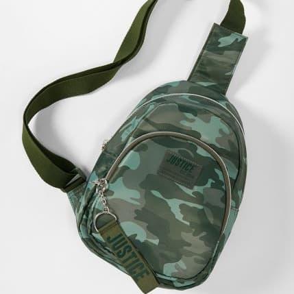 JUSTICE CAMO CROSSBODY MINI BACKPACK