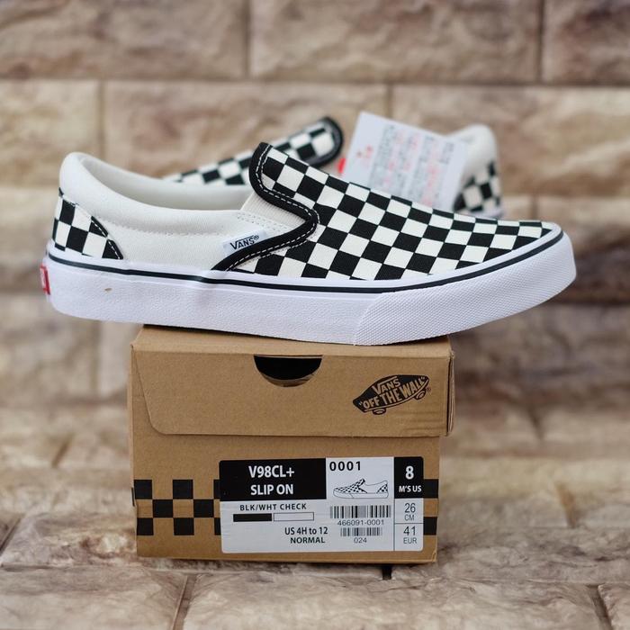 Sepatu Vans Slip on checkerboard original japan market