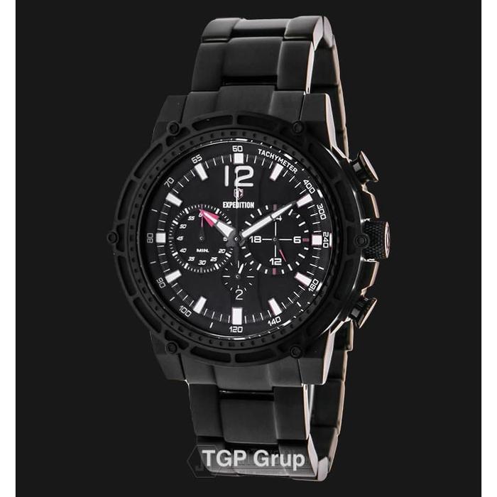 Expedition E 6716 MC BIPBA Man Chronograph Black Dial Stainless Steel