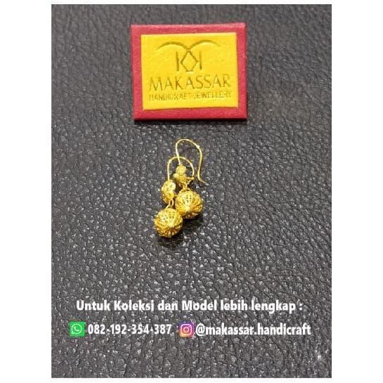 Anting Emas Asli Model KDI Bola 875