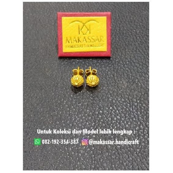 Anting Giwang Emas Asli Model KDI Bola 875