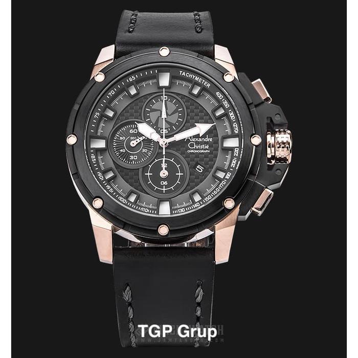 Alexandre Christie AC 6390 MC LBRBA Man Chronograph Black Rosegold