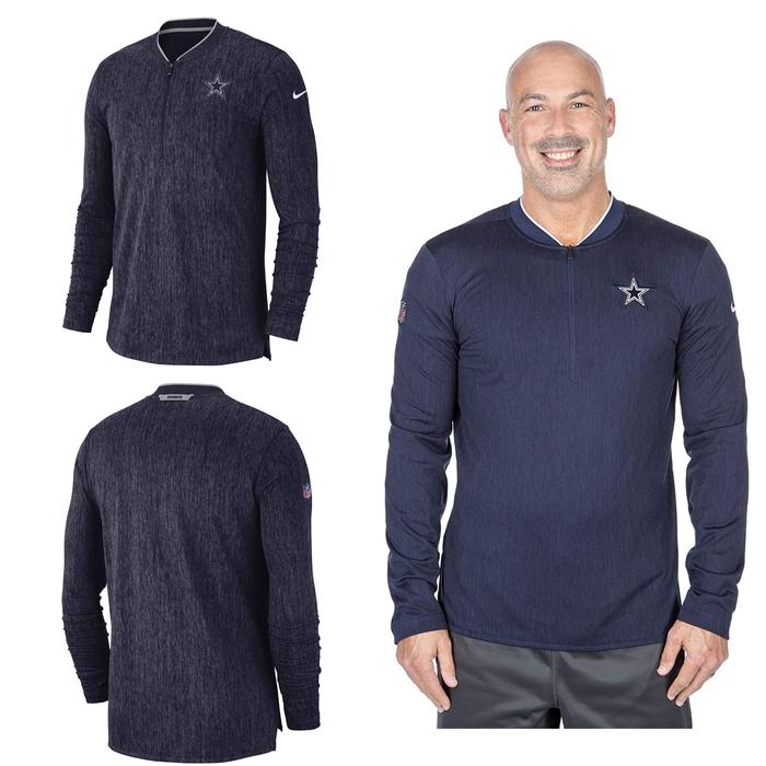 NIKE NFL DALLAS COWBOYS SIDELINE HALF ZIP ORIGINAL