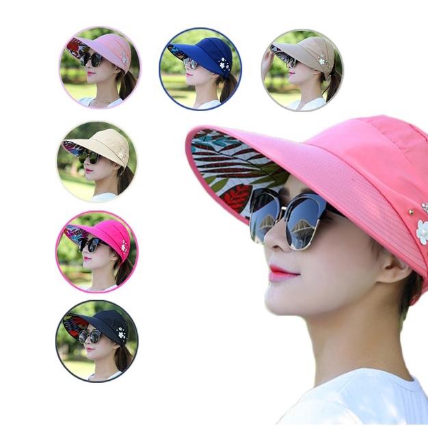 1Pc Topi Kosong Pelindung Matahari untuk Wanita