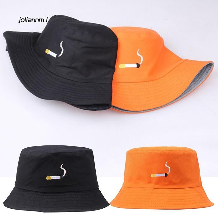 Jlnm _ Rokok Topi Bucket Lipat Pria / Wanita Bordir Rokok untuk