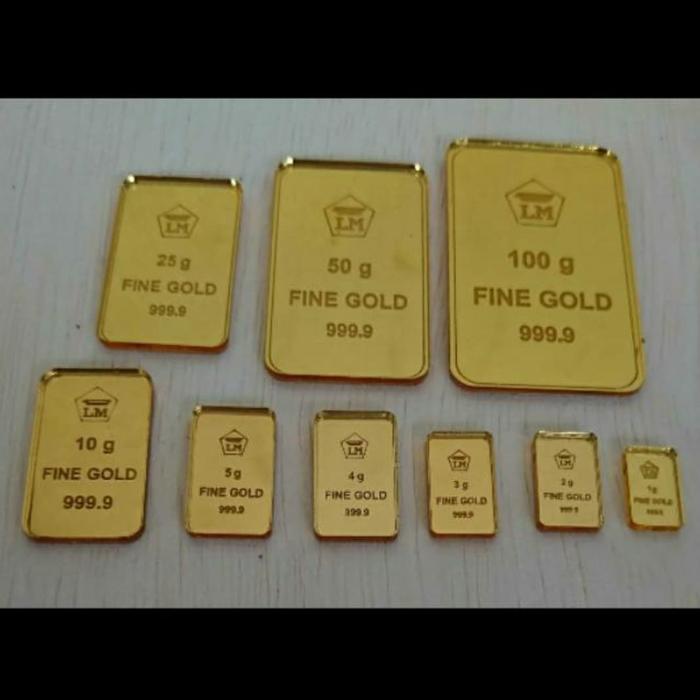 replika emas batangan 5 gram bahan aklirik
