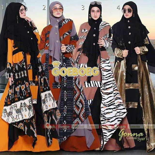 Gamis Syari Etnik Gonna by Goeboeg Ori. Dress Baju Muslim Wanita