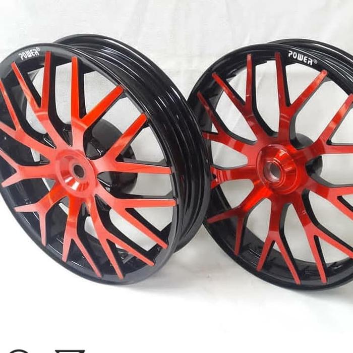 velg racing aerox 155 power evolution hitam merah