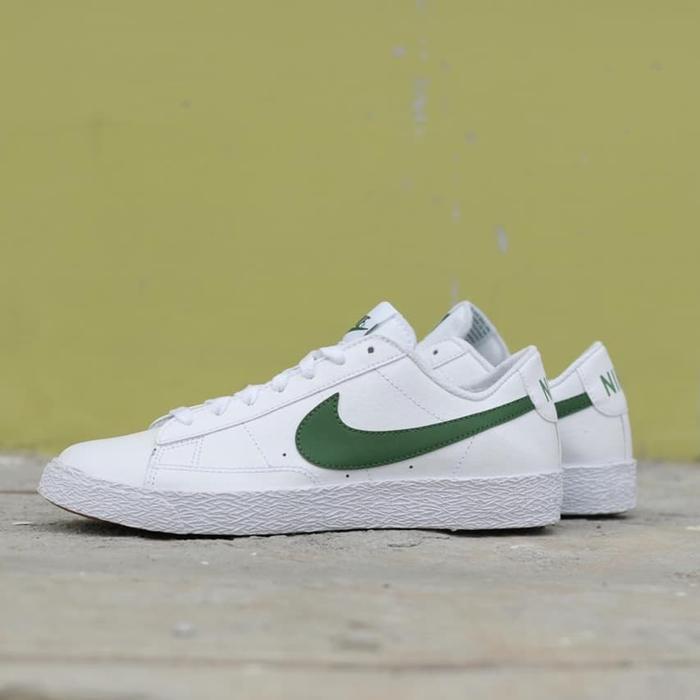 Sepatu Casual Nike Blazer Low White Green Original BNWB Murah Diskon