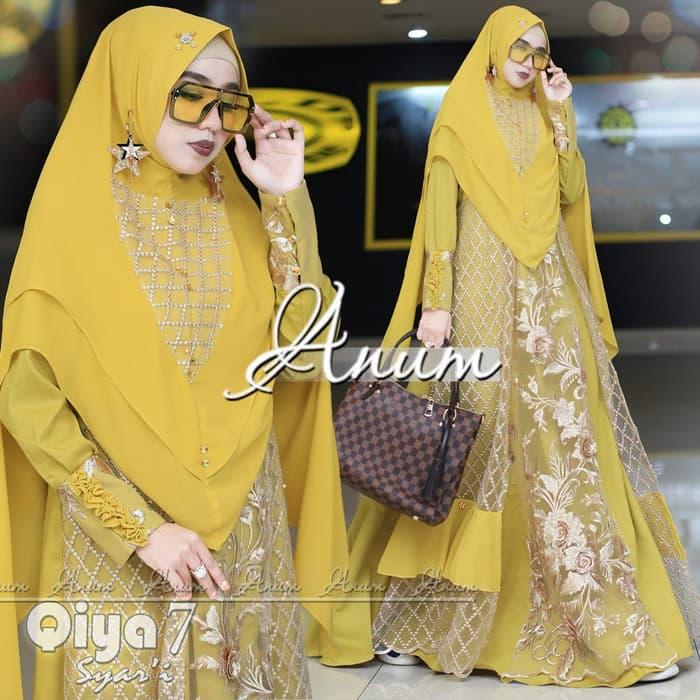 Gamis Syari Brokat Zaqila Premium by Anum. Dress Kebaya Gaun Pengantin