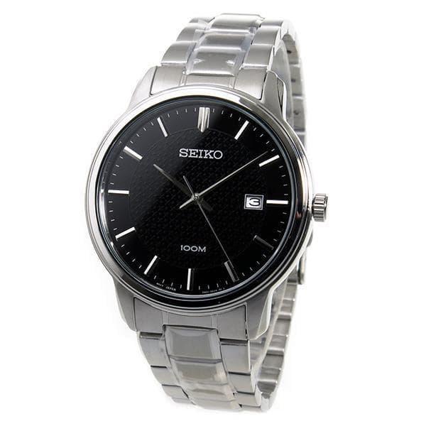 Seiko SUR195P1 Classic Black Dial Date Display Stainless Steel Bracele