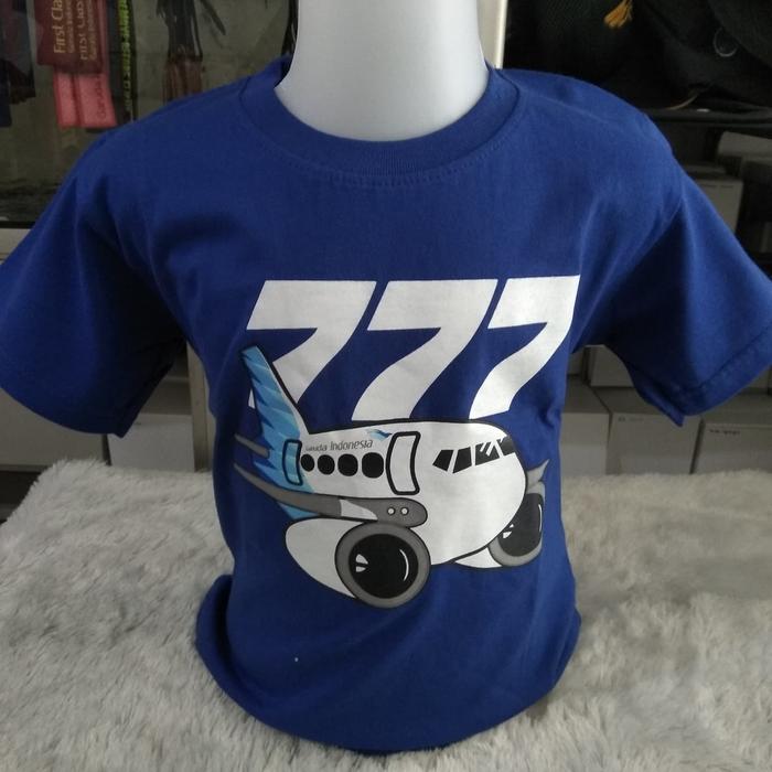 kaos anak 777 Garuda biru umur 2 sampai 4 tahun