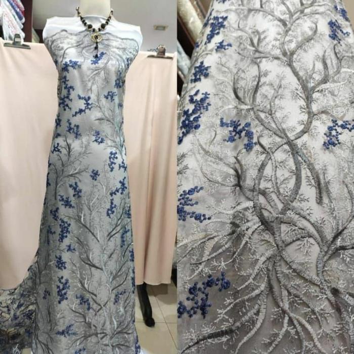 Kain Tulle Brokat Sakura Two Tone
