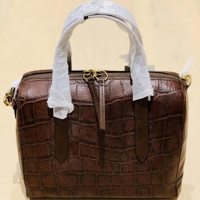 Fossil Sidney Satchel Croco