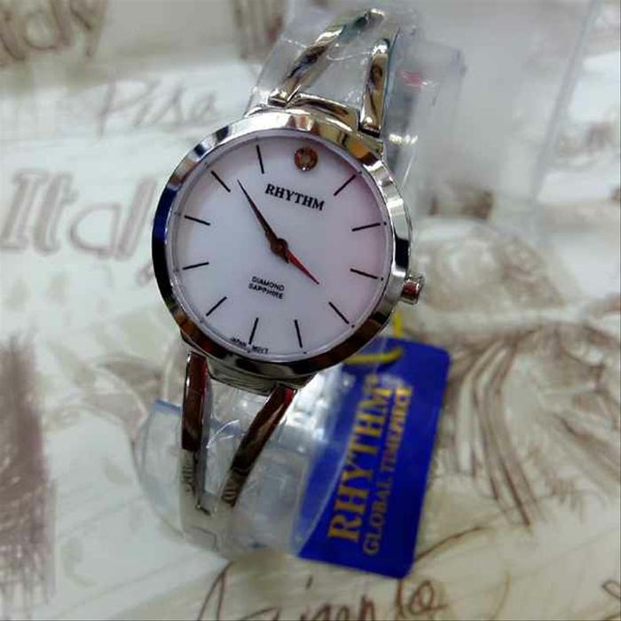 jam tangan wanita RHYTHM 1304 silv L1501S01 SAPPHIRE