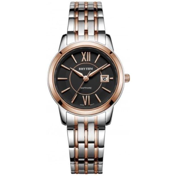 jam tangan wanita RHYTHM 1304 silver rosegold G1304S06 SAPPHIRE