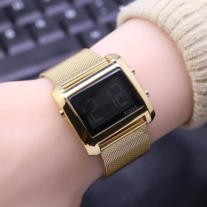 Jam Tangan Wanita Model AC 9223 Digital LED Rantai Pasir