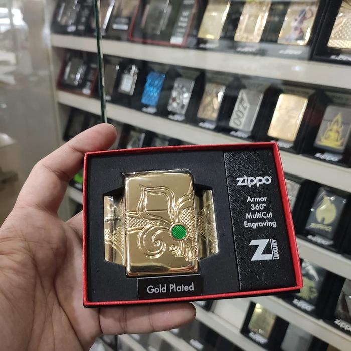 Zippo 49108 FLEU-DE-LIS GOLD PLATED ORIGINAL LIGHTER