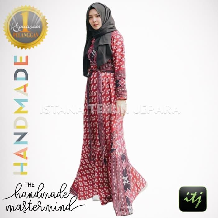 Gamis Tenun Troso Terbaru Cantik Etniq Craft Jumbo