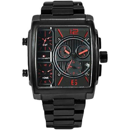 jam tangan Pria SWISS NAVY 8949 full black chronograph triple time